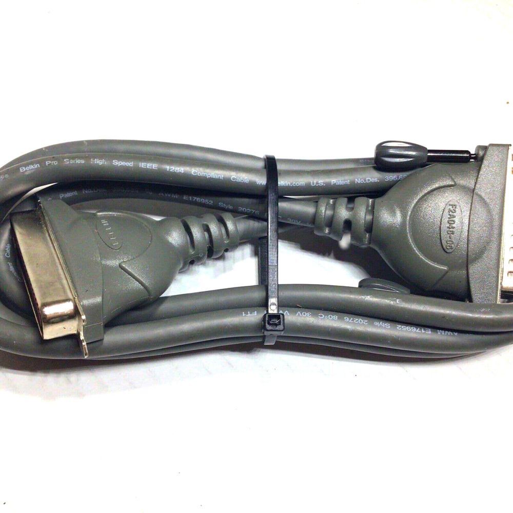 Cable Laser Printer Belkin F2A046-10 Parallel Male 25 Pin Cord DB25 IEEE 1284